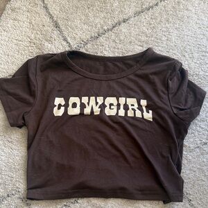 Brown Cowgirl Graphic Tee